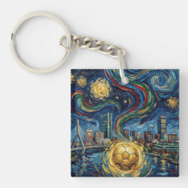 Boston Football Art 2026 Skyline Stadium Design Schlüsselanhänger