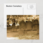 Boston-Friedhof Postkarte (Vorne/Hinten)