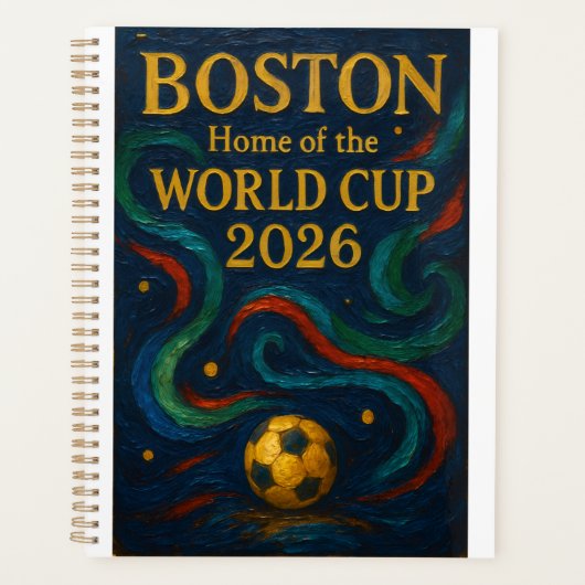 Boston Fußballkunst 2026 Fußballdesign Planer (Vorderseite)