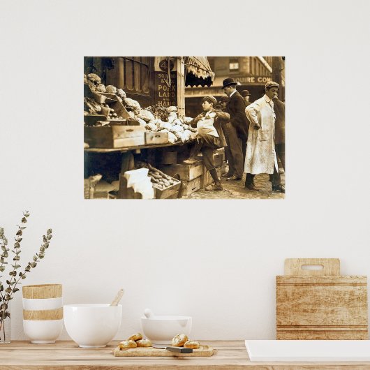 Boston Gemüsehändler - Anfang der 1900er Jahre Poster (Küche)
