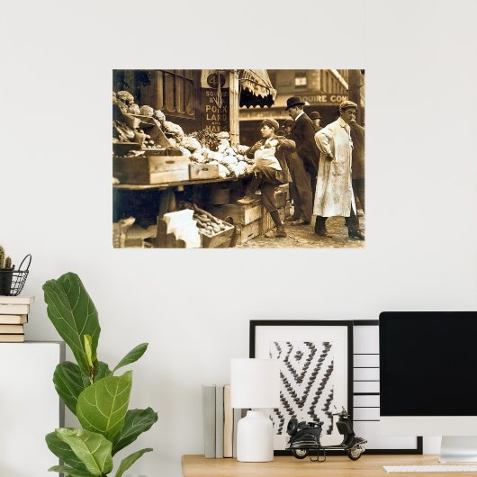 Boston Gemüsehändler - Anfang der 1900er Jahre Poster (Heimbüro)