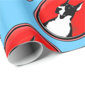 Boston Great Dane Potrati Geschenkpapier (Rolleneckpunkt)