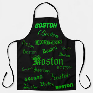Boston Green Schriftartes Schürze