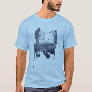 Boston grob (blaue Version) T-Shirt