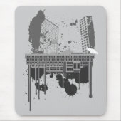 Boston grob (graue Version) Mousepad (Vorne)
