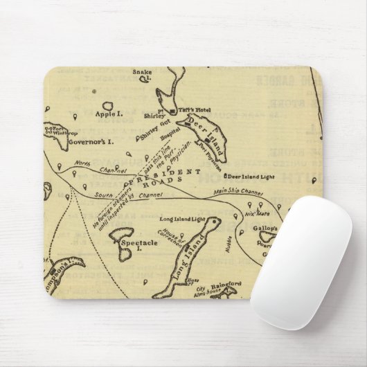 Boston Hafen 2 Mousepad (Mit Mouse)