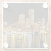 Boston-Hafen Glasuntersetzer (Rückseite)