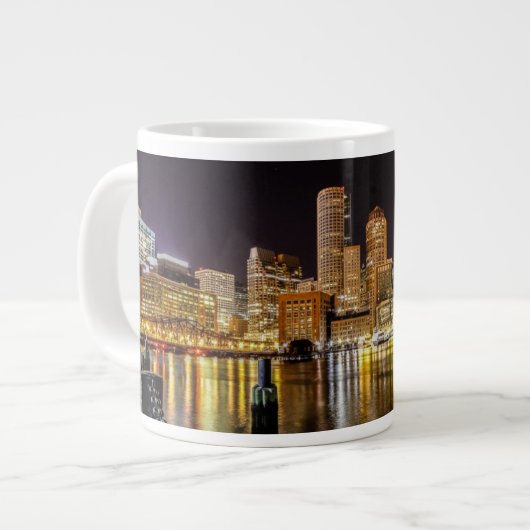 Boston-Hafen Jumbo-Tasse (Vorderseite Links)