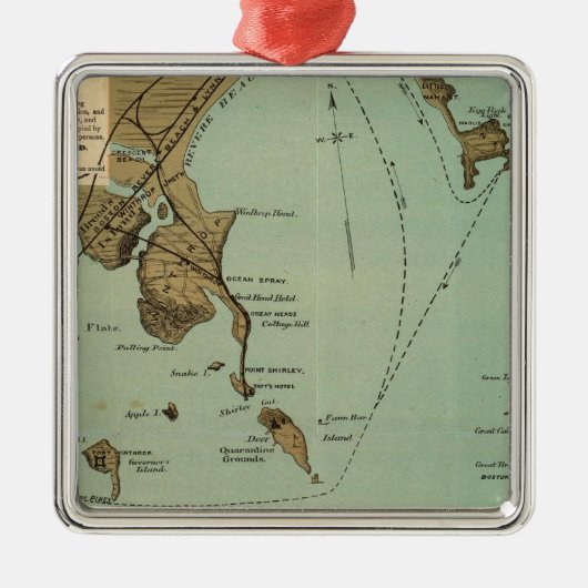 Boston-Hafen Ornament Aus Metall (Vorne)