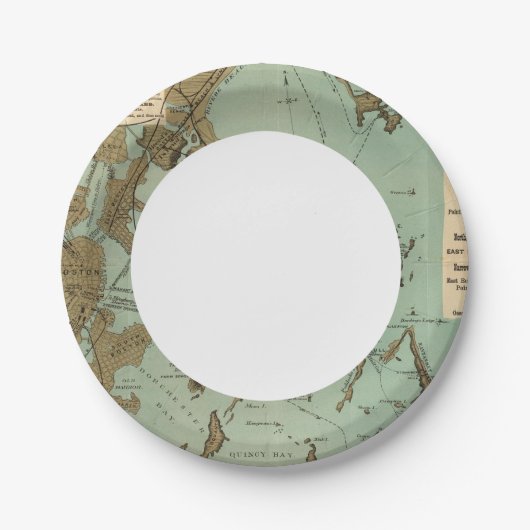 Boston-Hafen Pappteller (Vorderseite)