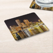 Boston-Hafen Rechteckiger Pappuntersetzer (angewinkelt)