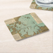 Boston-Hafen Rechteckiger Pappuntersetzer (angewinkelt)