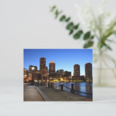 Boston Hafen und Skyline. Boston ist einer der 6 Postkarte (Stehend Vorderseite)