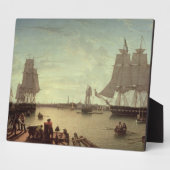 Boston Hafen von der Verfassung Wharf Fotoplatte (Seite)