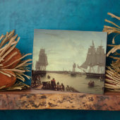 Boston Hafen von der Verfassung Wharf Fotoplatte (Seite)