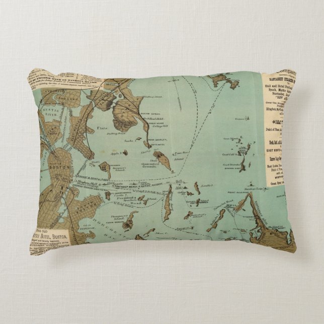 Boston-Hafen Zierkissen (Vorderseite)