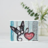 Boston Happy Heart Postkarte (Stehend Vorderseite)