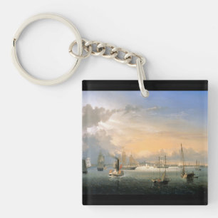 Boston Harbor 1854 Schlüsselanhänger
