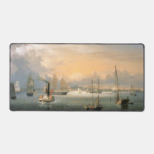 Boston Harbor 1854 Schreibtischunterlage
