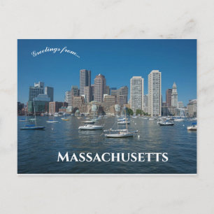 Boston Harbor Massachusetts Postkarte