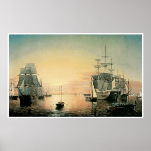 Boston Harbour, 1850-55 Poster (Vorne)