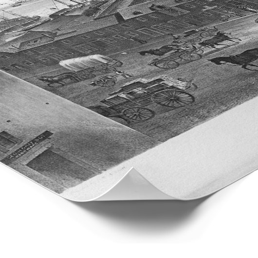 Boston Harbour, 1854 Poster (Ecke)