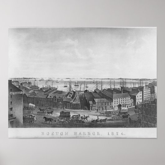Boston Harbour, 1854 Poster (Vorne)