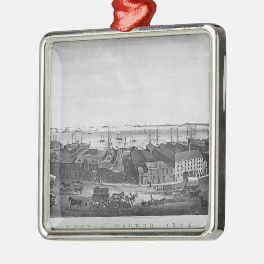 Boston Harbour, 1854 Silbernes Ornament (Links)