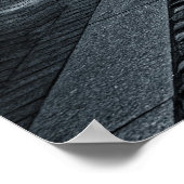 Boston Harbour B&W Night Poster (Ecke)