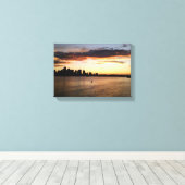 Boston Harbour bei Sunset Leinwanddruck (Insitu (Holzboden))
