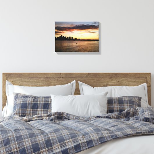 Boston Harbour bei Sunset Leinwanddruck (Insitu (Schlafzimmer))