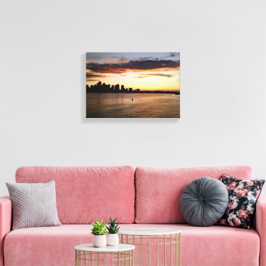 Boston Harbour bei Sunset Leinwanddruck (Insitu (Wohnzimmer))