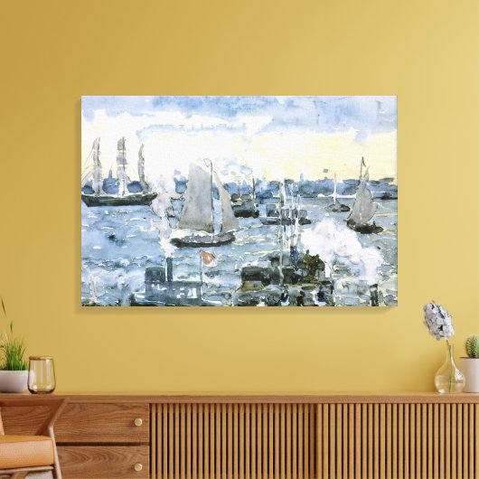 Boston Harbour, Fine Art Malerei, Leinwanddruck (Insitu (Wohnzimmer))