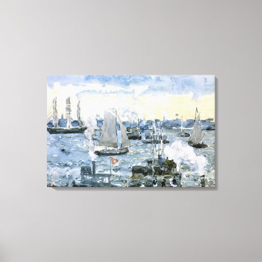 Boston Harbour, Fine Art Malerei, Leinwanddruck (Vorderseite)