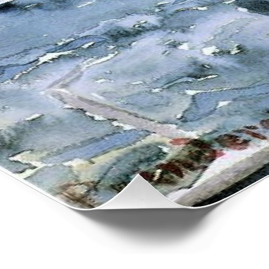 Boston Harbour, Fine Art Malerei, Poster (Ecke)