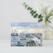 Boston Harbour, Fine Art Malerei, Postkarte (Stehend Vorderseite)