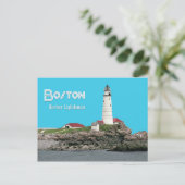 Boston Harbour Lighthouse Postkarte (Stehend Vorderseite)
