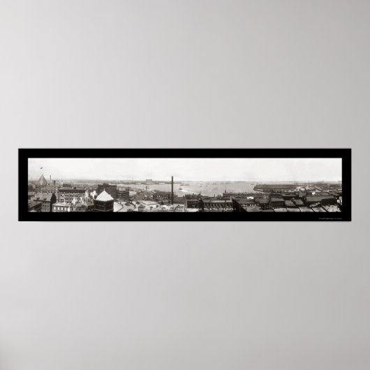 Boston Harbour, MA Foto 1912 Poster (Vorne)