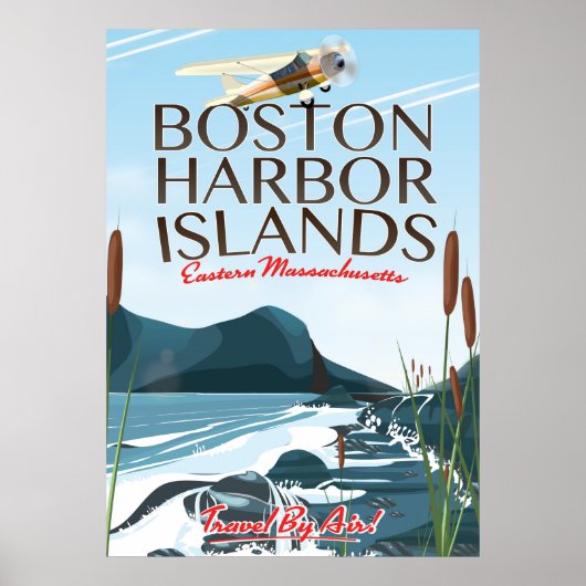 Boston Harbour Massachusetts Flight Poster (Vorne)