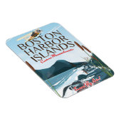 Boston Harbour Massachusetts Flight Poster Magnet (Rechte Seite)