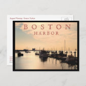Boston Harbour Postkarte (Vorne/Hinten)