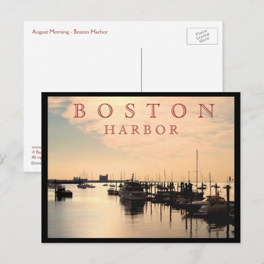 Boston Harbour Postkarte (Vorne/Hinten)