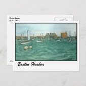 Boston Harbour Postkarte (Vorne/Hinten)