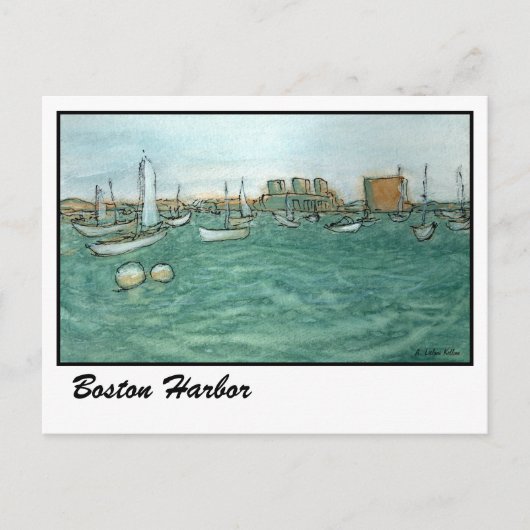 Boston Harbour Postkarte (Vorderseite)