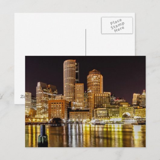 Boston Harbour Postkarte (Vorne/Hinten)