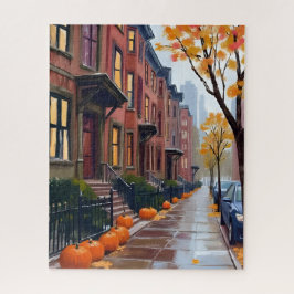 Boston Herbst-Braunsteine Kürbis Aquarell Puzzle