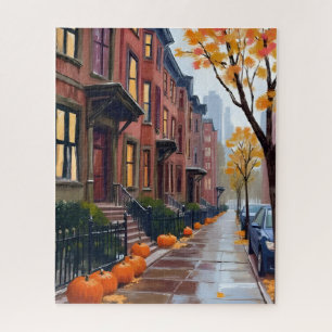 Boston Herbst-Braunsteine Kürbis Aquarell Puzzle