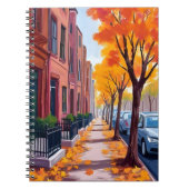 Boston Herbstlaub Wasserfarben Gemalt Notizblock (Vorderseite)