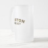 Boston Hockey 16oz Mattiert Glass Tasse (Vorderseite Links)