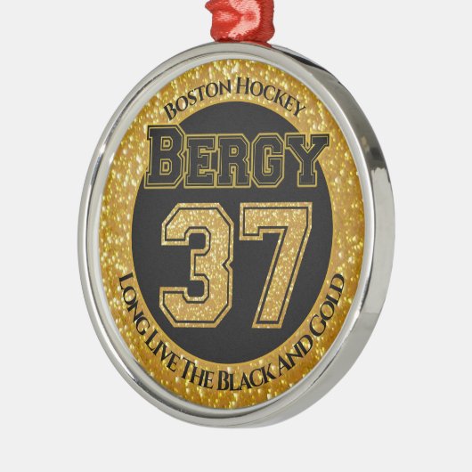 Boston Hockey Bergy 37 Ornament Aus Metall (Links)